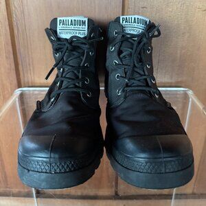 Palladium Pampa Waterproof Hi Boots Canvas Military Style W 8.5 / M 7 - Black